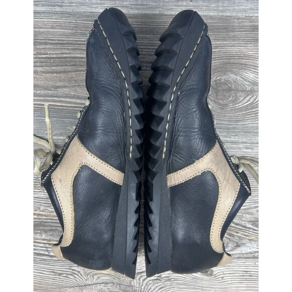 Born Hand Crafted Women's 10 Black Brown Leather Oxford Bicycle Toe Casual Shoes - Picture 3 of 12